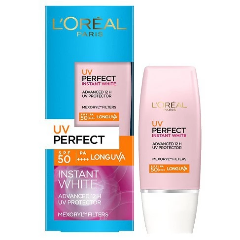 Kem Chống Nắng Loreal UV Perfect Rosy/Instant White SPF50 PA ++++ 30ml - Dưỡng Sáng Da