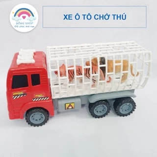 Xe ô tô đồ chơi bánh đà kèm thú - ô tô cho bé