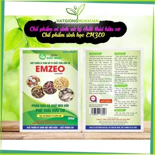 Chế phẩm vi sinh EMZEO 200gr-khử mùi rác thải-phân cá-đậu tương