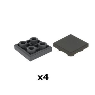 COMBO 4 Gạch 2x2 Trơn Mặt Ngược NO.686 - Phụ Kiện MOC Đồ Chơi Lắp Ráp Tương Thích 11203