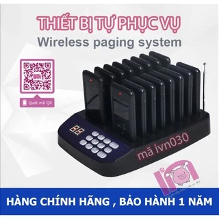 Bộ 16 thẻ rung ivn030 tự phục vụ khi đồ ăn uống làm xong thẻ chip order cho quán trà chanh trà sữa cà phê nhà hàng