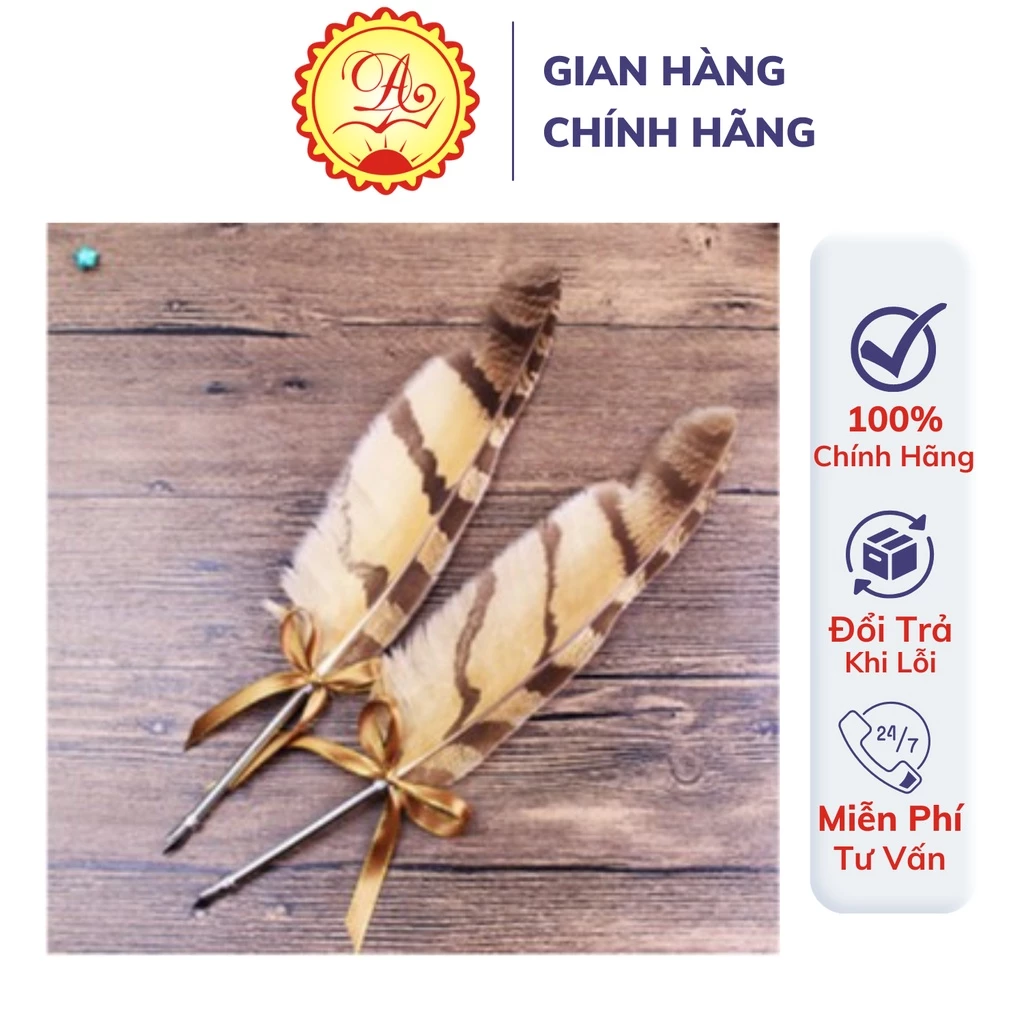 Bút Lông Bút mài Ánh Dương Nature Feather lông ngỗng màu vằn chuyên viết chữ calligraphy