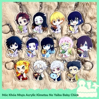 [Sẵn VN - NowShip] Móc Khóa Keychain Acrylic Nhựa Trong Kimetsu No Yaiba Demon Slayer Baby Chip