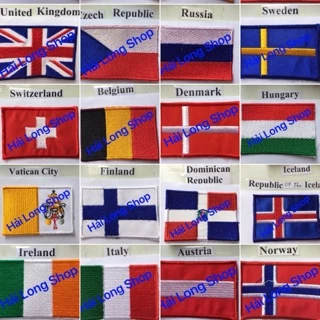 Combo 20 cờ thêu các nước (Flags of the World)  - Embroidery Flags