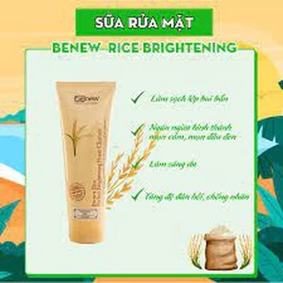 Sữa Rửa Mặt Trắng Da Mầm Gạo - Benew 160ml ( làm sạch dầu nhờn, trắng da , ngừa mụn)