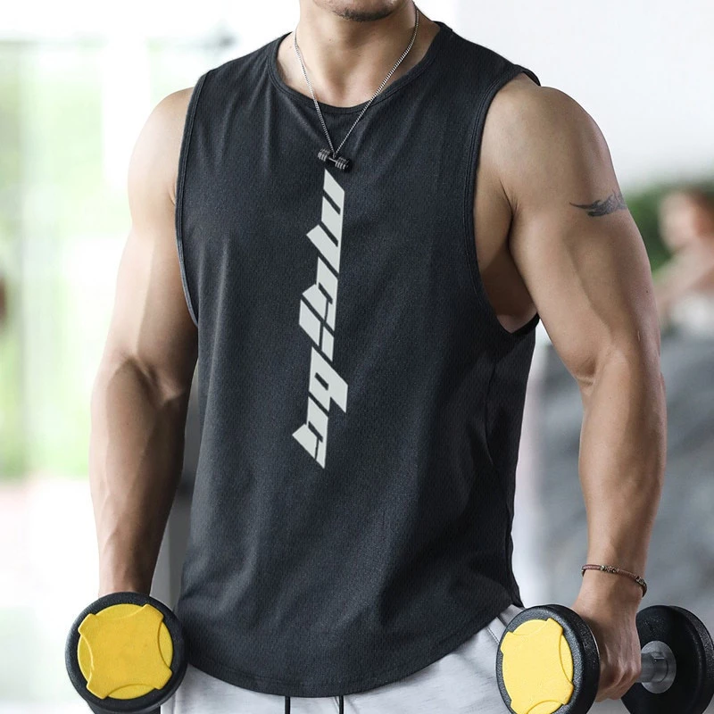 Áo Tanktop Vải Mè lỗ kim - Ba lỗ Nam Thể Hình, Tập Gym, Bóng Rổ M048