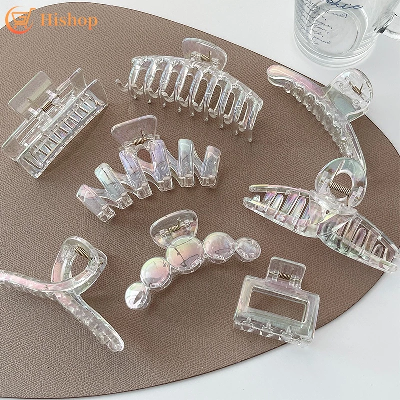 Set Kẹp Tóc Bằng Nhựa Nhiều Màu Sắc Thanh Lịch Dành Cho Nữ