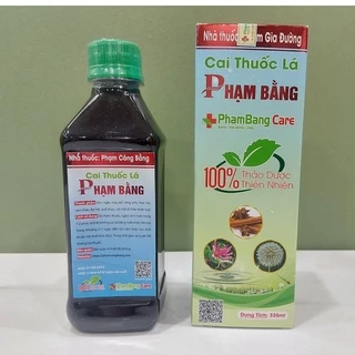 Cai thuoc la Phạm Bằng, cai thuoc lao - nước xúc miệng thành phần thảo dược tự nhiên, chai 335ml