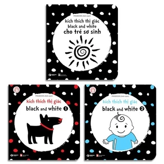 Sách Kích thích thị giác black and white cho trẻ sơ sinh (3 cuốn)