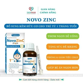 Siro kẽm (Zin C) nhỏ giọt Novo ZinC - Bổ sung kẽm hữu cơ cho bé  - Tăng cường đề kháng - Thơm ngon dễ uống - Chính hãng