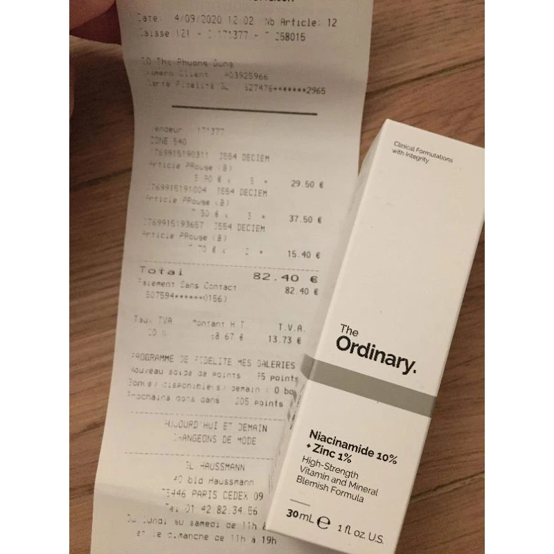 Serum giảm thâm sáng da TO Niacinamide 10% + Zinc 1%