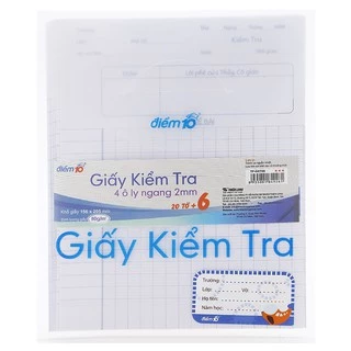 Giấy Kiểm Tra Thiên Long TP-GKT09 4 Ô Ly Ngang (Xấp 20 tờ đôi, 6 tờ đơn, kèm túi nhựa)