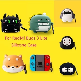 Vỏ bảo vệ hộp sạc tai nghe bluetooth RedMi Buds 3 Lite bằng silicon họa tiết hoạt hình dễ thương chống bụi