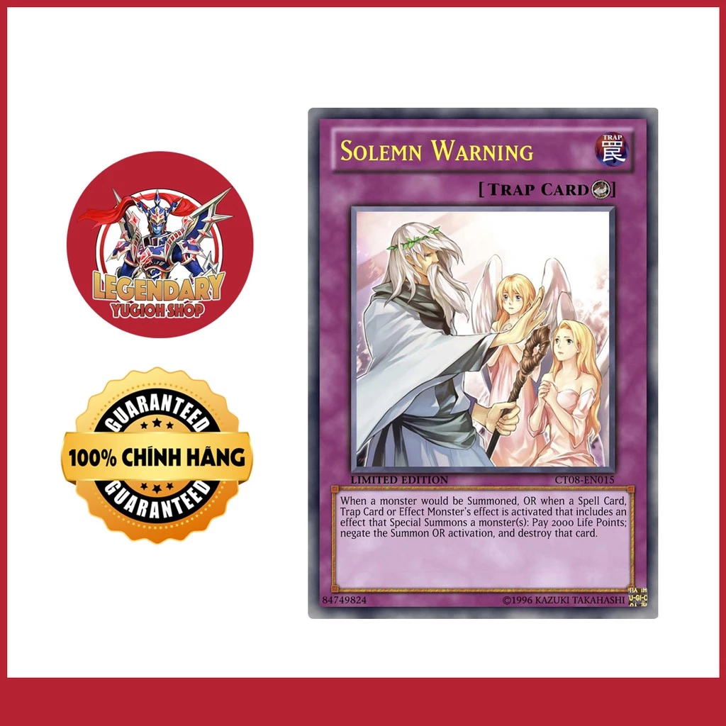 [Thẻ Bài Yugioh Chính Hãng] Solemn Warning