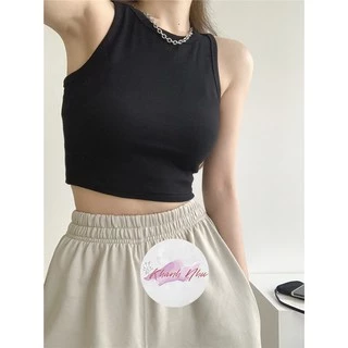 Áo ba lỗ croptop Thun Gân nữ - 3 lỗ dáng ôm cộc tay chất thun co giãn