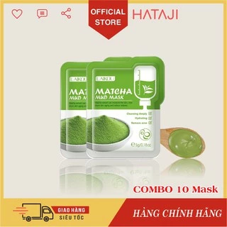 Mặt nạ bùn trà xanh Matcha Mud Mask Laikou (combo 10 gói )