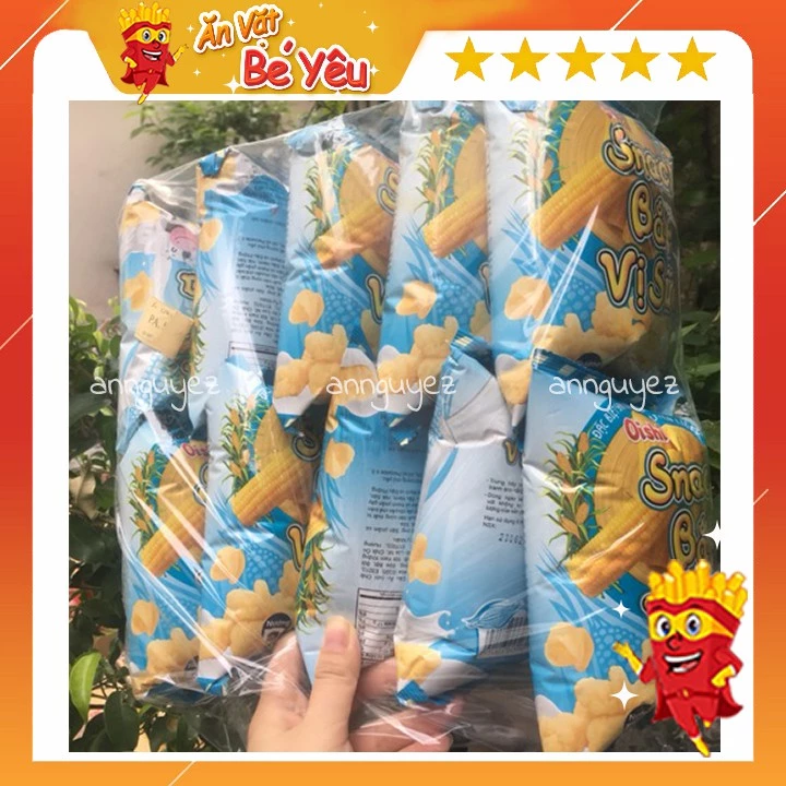 Bim bim Oishi snack bắp vị sữa 1 bịch 10 gói 12gram