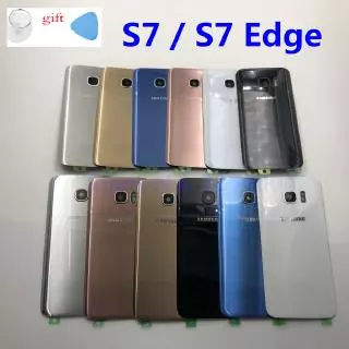 Mới S7 G930 Ốp điện thoại Vỏ Samsung Galaxy S7 edge G935 Pin Mặt Sau Kính Cửa Bảng Điều Khiển Nhà Ở