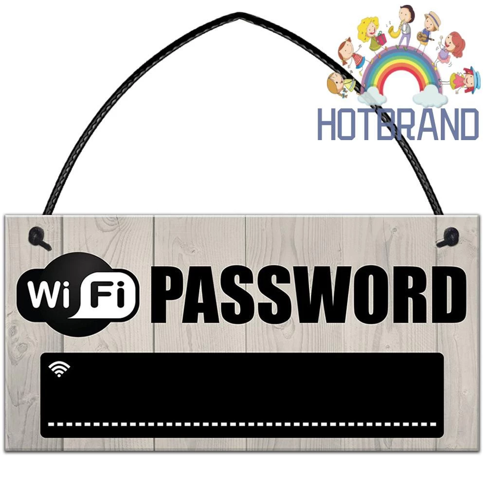 Bảng treo viết mật khẩu WiFi bằng gỗ màu đen trang trí tường