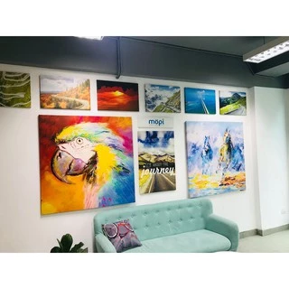 Tranh Trang Trí In Thiết Kế Tùy Chỉnh - Tranh Phẳng Canvas Mopi Căng Tràn Viền Khung Gỗ - Nhiều Kích Thước Lựa Chọn