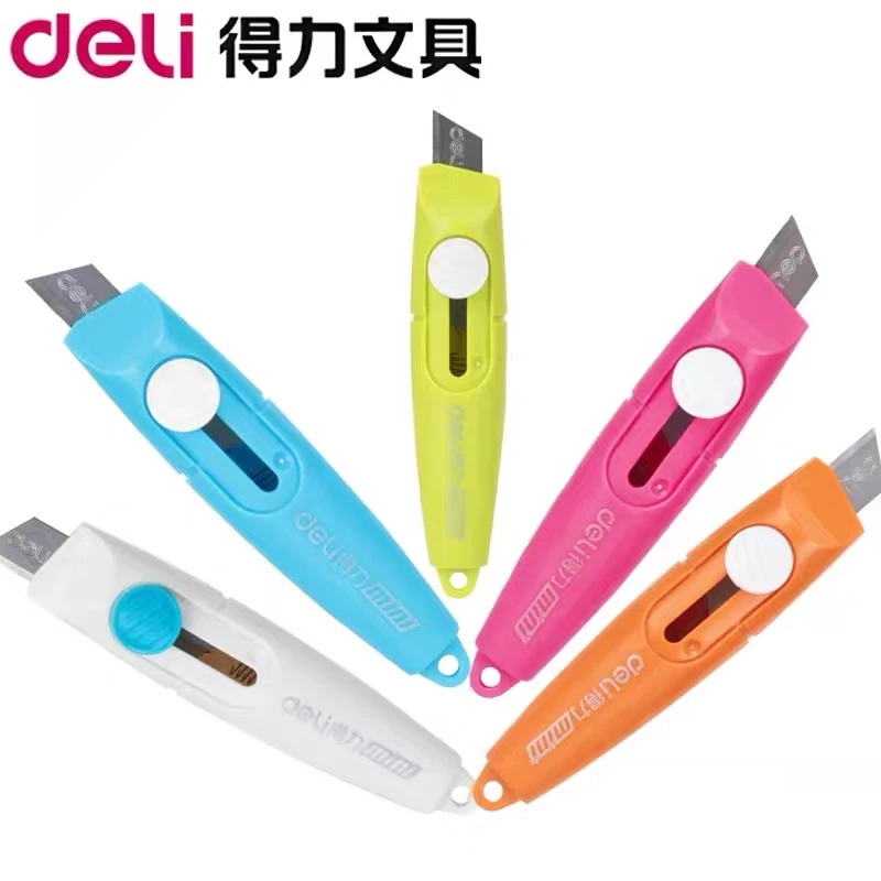 Dao rọc giấy deli mini - có lỗ treo móc khoá-