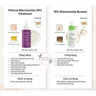 Tinh Chất Se Khít Lỗ Chân Lông Niacinamide 10% - 20% Treatment