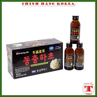 Nước đông trùng hạ thảo hàn quốc chính hãng, hộp 10 chai x 100ml - tranglinh