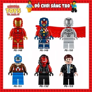 Xếp hình Minifigure Marvel Biệt đội siêu anh hùng Avengers - Đồ chơi lắp ghép sáng tạo - POGO PG8043