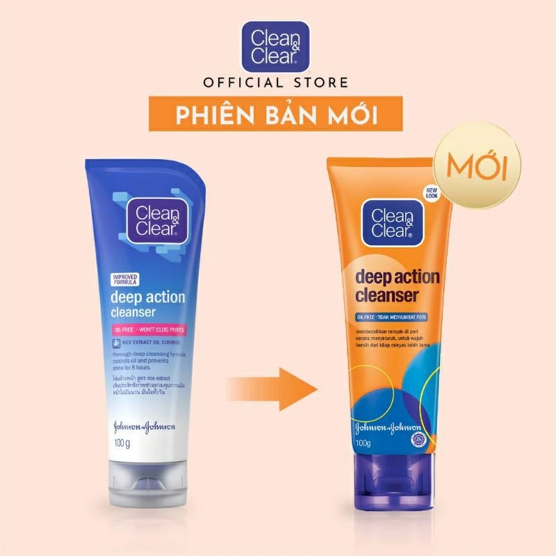 [Mẫu mới]Sữa rửa mặt chống nhờn Clean and Clear 100g Thái Lan