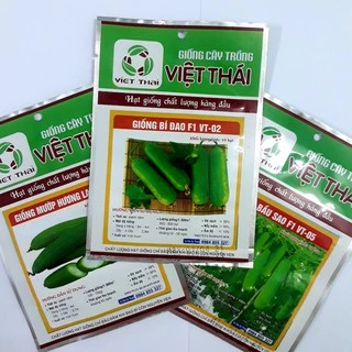 Combo hạt giống_3 loại ăn quả (bầu sao+bí đao+mướp hương)