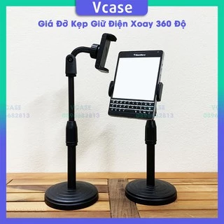 Giá Đỡ Kẹp Giữ Điện Thoại Smartphone Trụ ABS Xoay 360 Độ Thông Minh Để Bàn Quay Phim Chụp Ảnh Live Stream Loại 1 Vcase