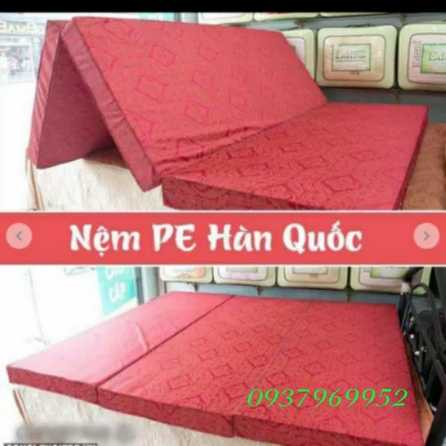 Nệm Pe Hàn Quốc Mới Gấp 3 Gọn Nhẹ (MiễnShip toàn Quốc)