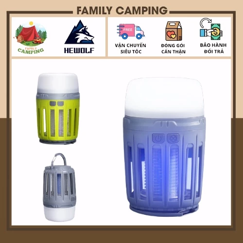 Đèn lều di động có thể diệt muỗi đuổi muỗi USB sạc đèn led chiếu sáng cắm trại chính hãng Hewolf - 1832