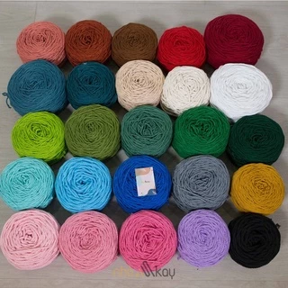 Dây thừng cotton làm macrame, 3 mm, full color, mềm, mịn, mượt, giá tốt 500gram,1kg