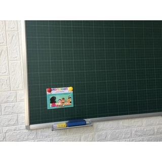 [Bảng xanh kẻ ô li] Bảng từ Xanh treo tường 1m x1.2m Hàn Quốc  Tặng kèm hộp phấn, nam châm bảng
