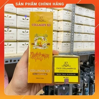 [Chính hãng] Combo Kem Face Collagen X3 + Sữa Rửa Mặt Colagen X3 công ty Mỹ phẩm Đông Anh