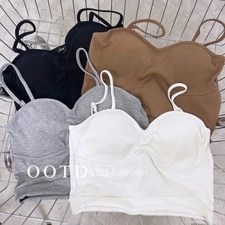 Áo bra 2 dây bigsize borip viền [OOTD BIGSIZE 60-90KG]