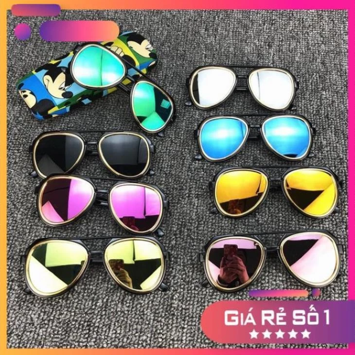 Kính Râm trẻ em Aviator Tráng gương, chống tia UV400, Mẫu mới 2021