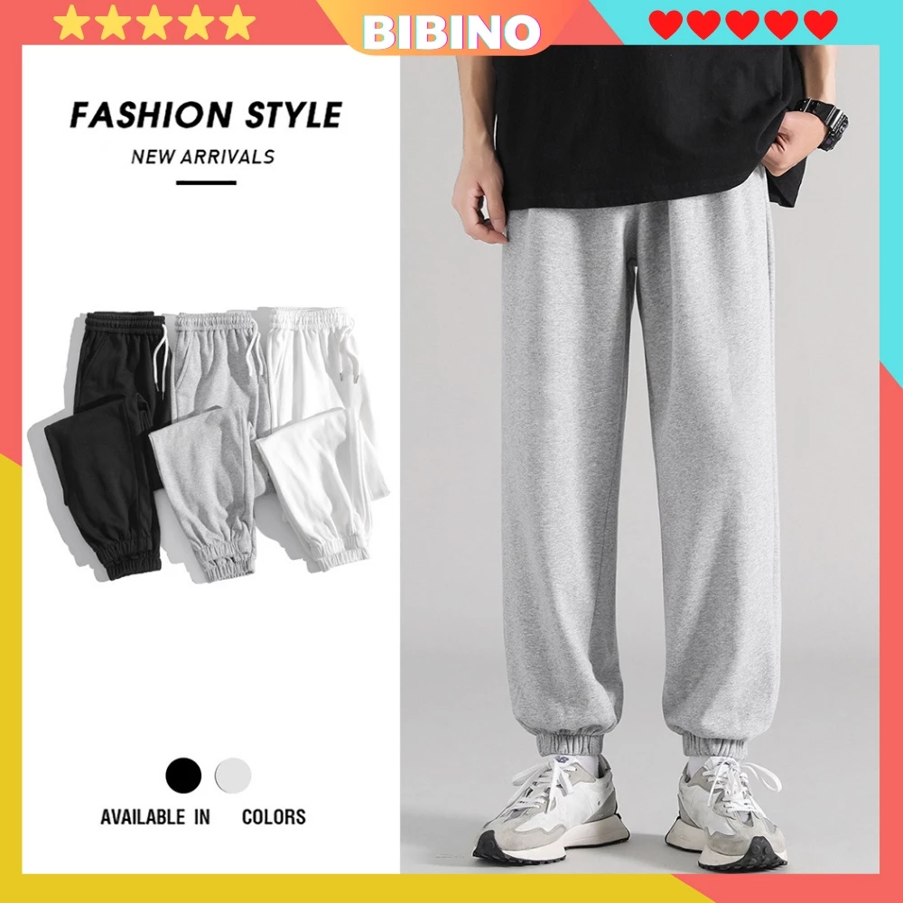 Quần jogger nam nữ ống rộng bo gấu bingsize basic unisex BIBINO68 Quần nỉ nam dáng thể thao form rộng nam nữ dễ phối đồ