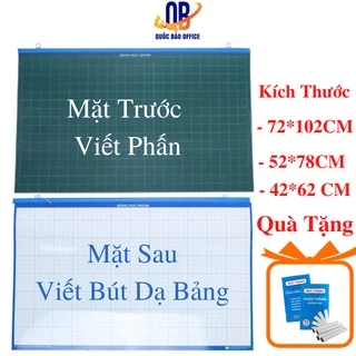 Bảng phụ 2 mặt cho giáo viên, bảng học nhóm, đồ dùng giáo viên có nẹp treo - Đủ kích thước - 1 chiếc [ TẶNG 1 HỘP PHẤN]