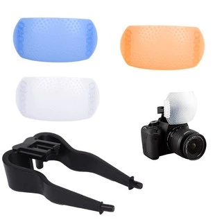 Pop up Flash diffuser Tản sáng Flash cóc kit 3 màu cho đèn cóc