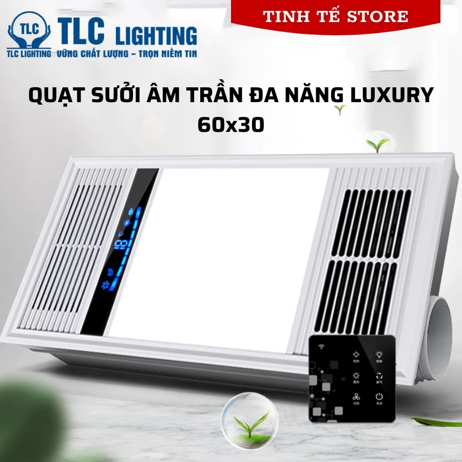 Quạt sưởi âm trần KAW / TLC đa năng sưởi ấm, làm mát, thông gió, chiếu sáng siêu tiết kiệm điện 60x30/30x30