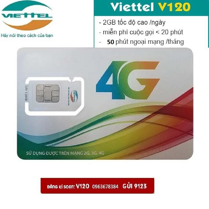 Sim V120 Viettel - Gói Lớn Hơn Cả V90