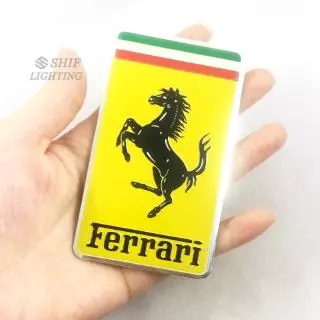 Miếng dán logo ngựa bằng nhôm dùng để trang trí xe Ferrari