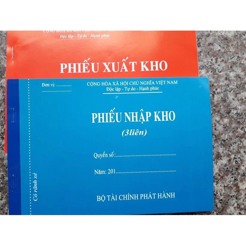 Phiếu nhập kho - xuất kho 3 liên A5 60 - 100 tờ