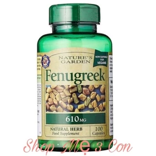 Cỏ lợi sữa Fenugreek 610mg Uk Anh Quốc