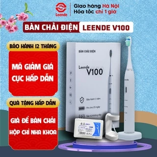 Bàn chải điện Leende V100 sóng âm, bàn chải đánh răng sạc từ tính đánh bay mảng bám