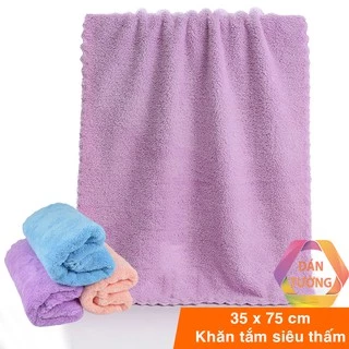 Khăn tắm lông mềm siêu thấm hút nước 35x75 cm MDT _KSM, khăn tắm lau mặt đa năng