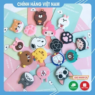 Giá Đỡ Chống Lưng Điện Thoại Pod Sockets Hình Các Nhân Vật Hoạt Hình Dễ Thương, Bảo Vệ Camera Điện Thoại