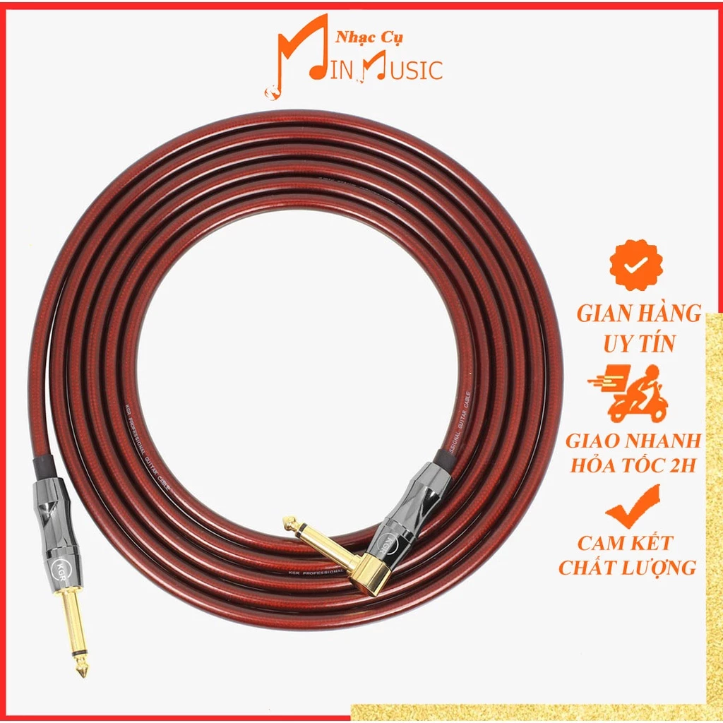 [Chính Hãng] Dây Line Jack Guitar 6 Ly KGR Dài 6m Chống Noise Chống Nhiễu, Dây Jack Cắm Đàn Guitar
